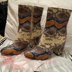 Brand New Multi- colored Ankle Booties